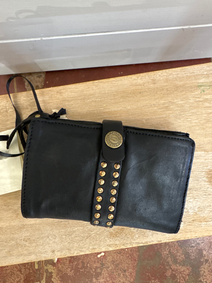 Campomaggi Wallet black with studs
