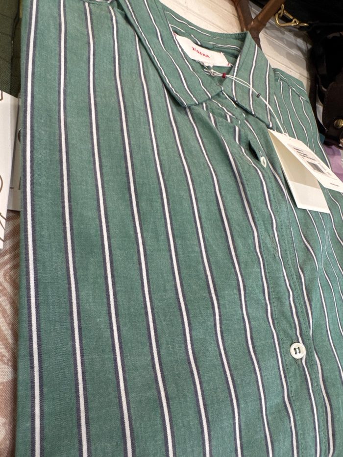 Xirena Beau Shirt - Cilantro Stripe