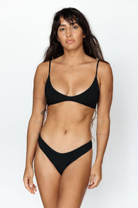 Mai Underwear Deluxe Everyday Bottom |Black Ribbed|