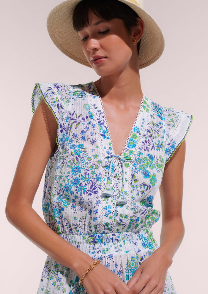 Poupette St. Barths Mini dress Anais | BLUE queen liberty