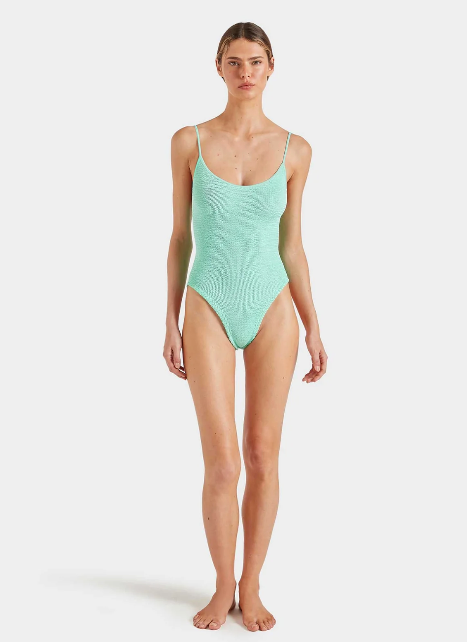 Hunza G Pamela One Piece | metallic mint