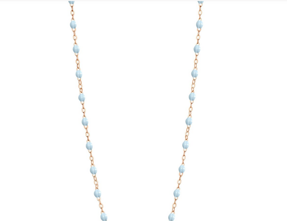 gigiCLOZEAU Jewlery - classic gigi necklace Baby Blue |18k gold|