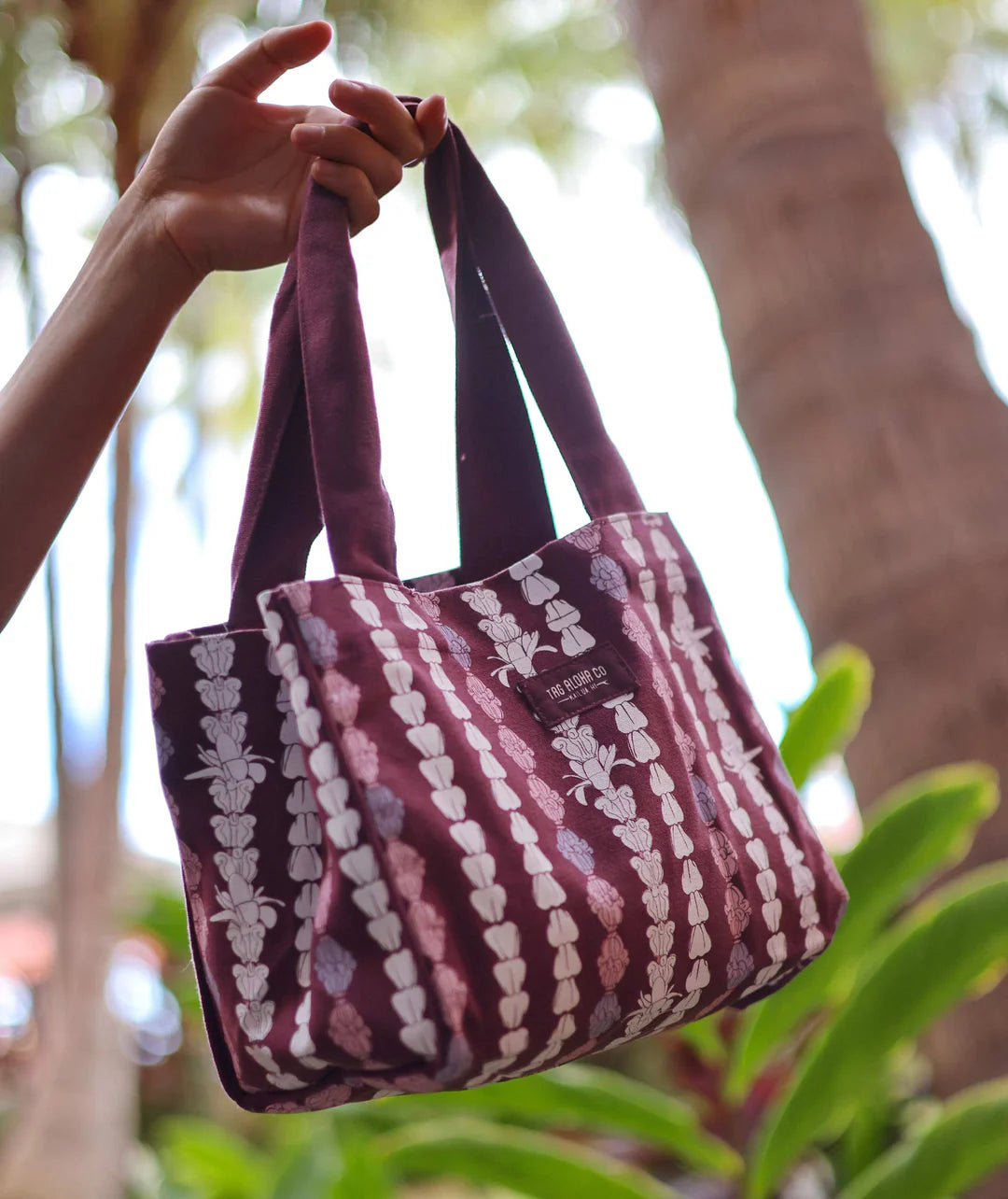 Tag Aloha organic mini bag-  crown flower