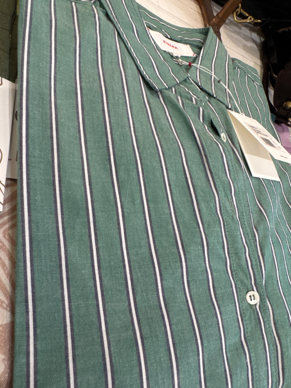 Xirena Beau Shirt - Cilantro Stripe