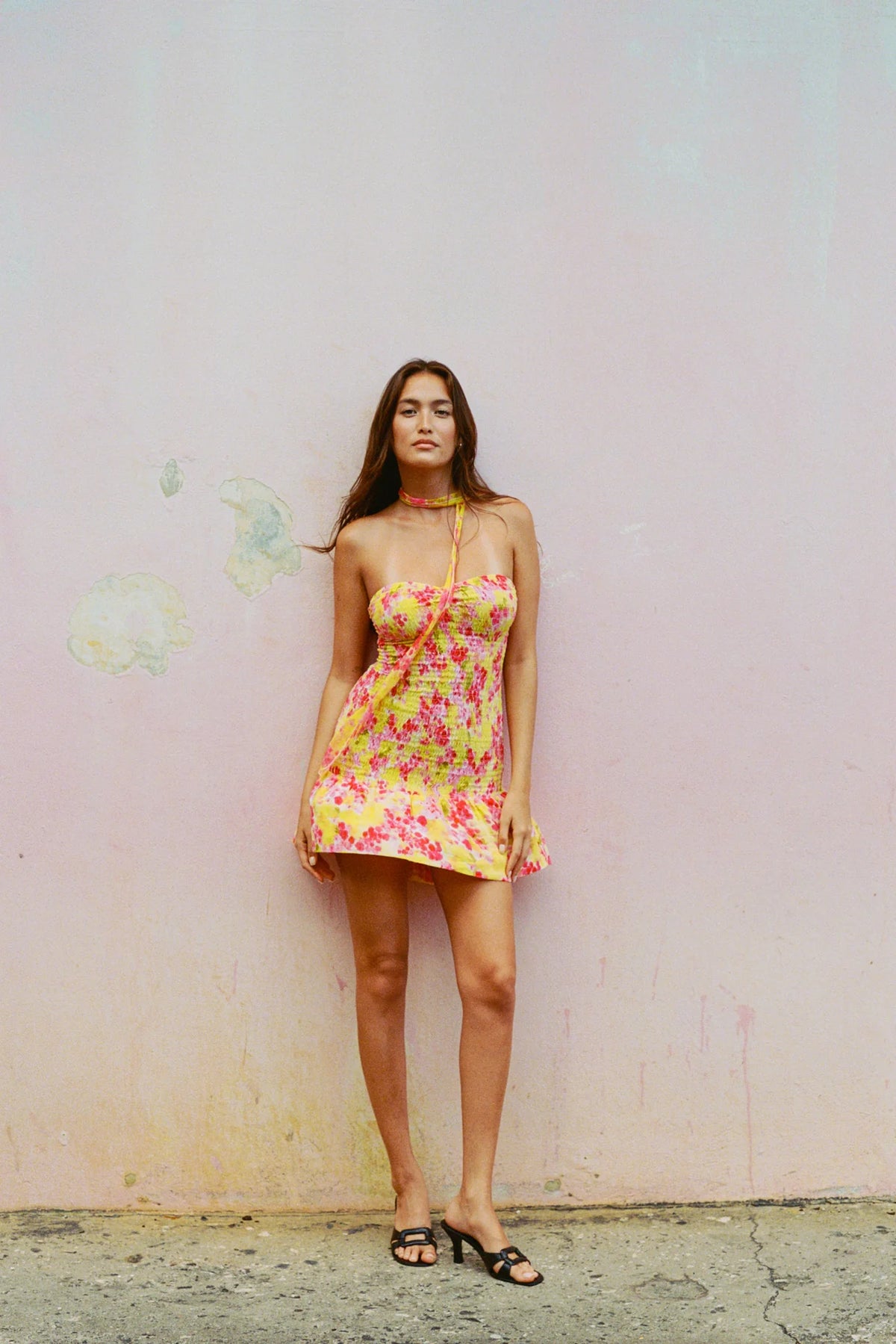 Indah bandeau bubble mini dress