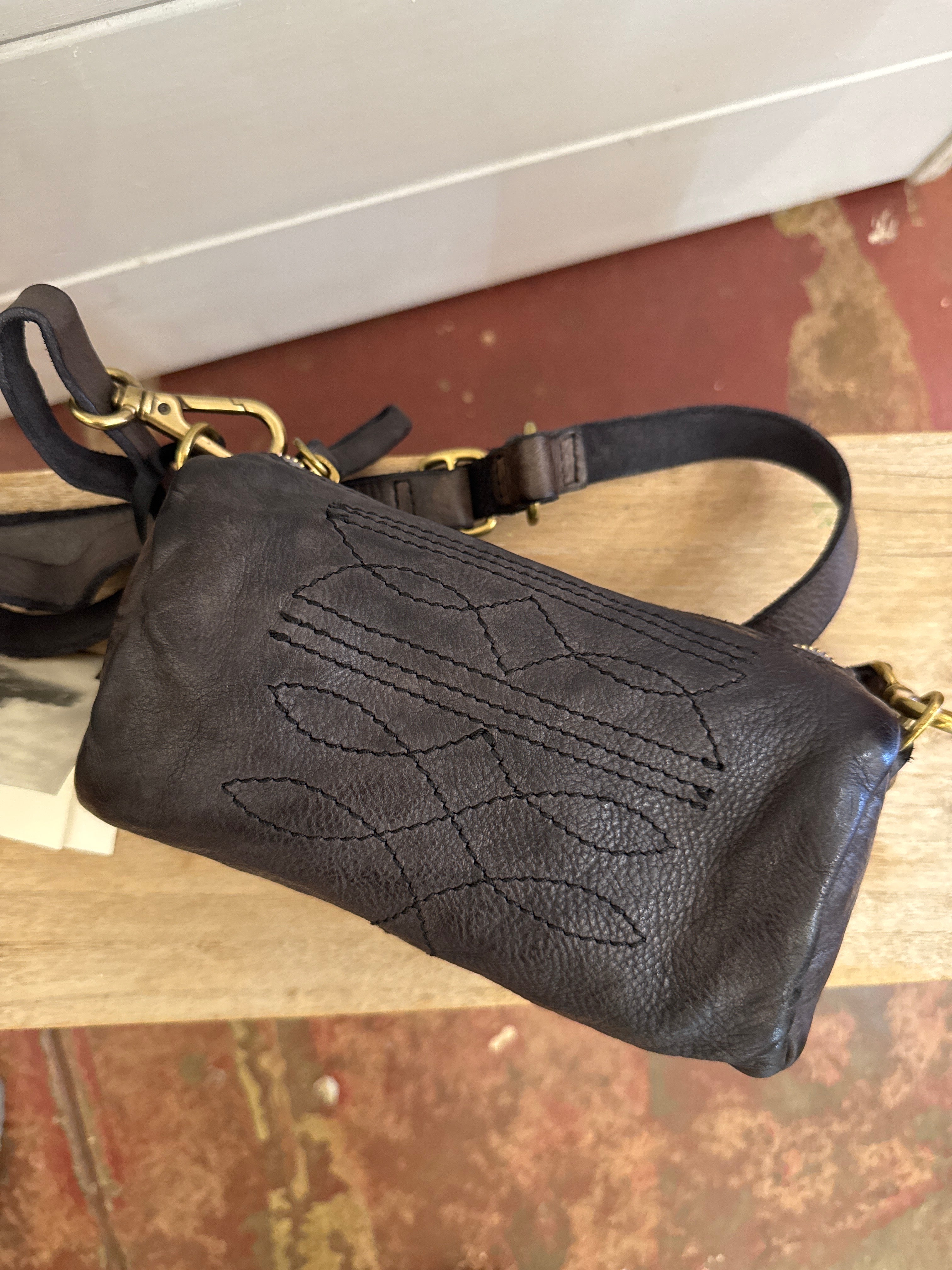 CAMPOMAGGI Bowling Bag Shoulder Bag Bag Moro Dark Brown New