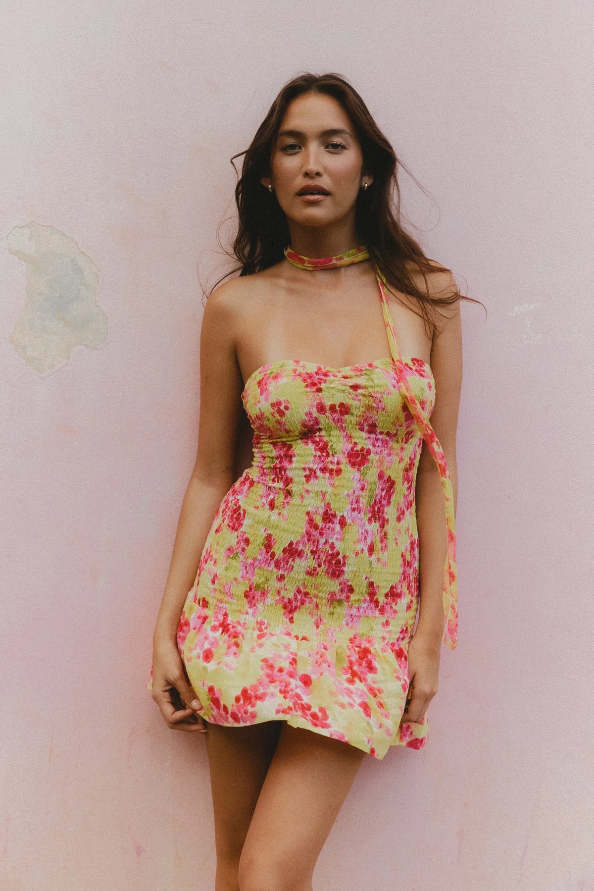 Indah bandeau bubble mini dress