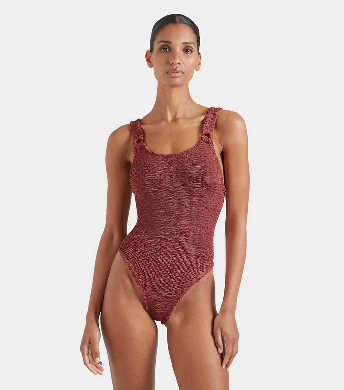 Hunza G Domino One Piece | Metallic Rosewood