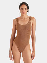 Hunza G Domino One Piece |Metallic Cocoa