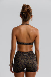 Benoa Swim Plunge Bra Brown Batik
