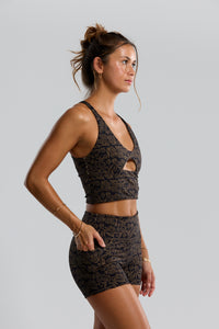 Benoa Swim 2.5 Booty Short Brown Batik