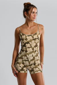 Benoa Swim OG 3" ACTIVE Romper Camo Ginger