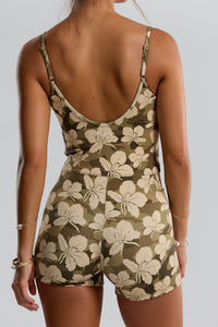 Benoa Swim OG 3" ACTIVE Romper Camo Ginger