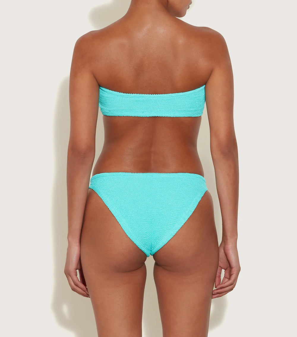 Hunza G Jean staples two pieces metallic / Aqua
