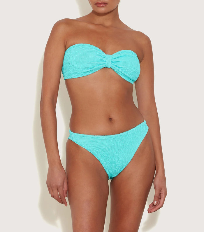 Hunza G Jean staples two pieces metallic / Aqua