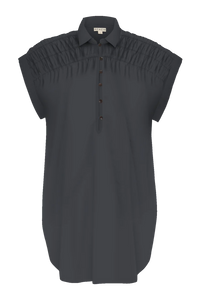 Acacia Llima Dress- organic cotton | Licorice/grey-black