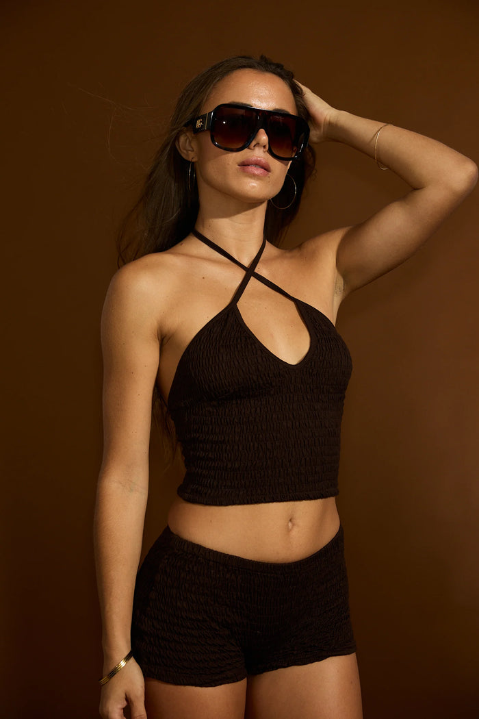 Benoa Party Girl Tanya Top- Shaved Chocolate