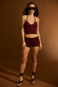 Benoa Party Girl Tanya Top- Merlot