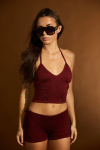 Benoa Party Girl Tanya Top- Merlot
