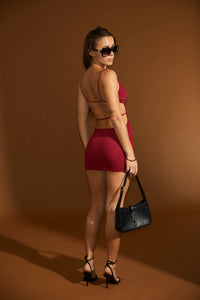 Benoa Party Girl- Gabriella Dress - Merlot