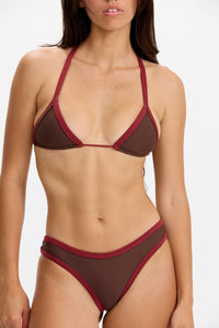 Benoa Swim Maya Top | Coconut/ Cherry trim