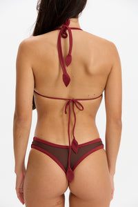 Benoa Swim Maya Top | Cherry/ Coconut trim