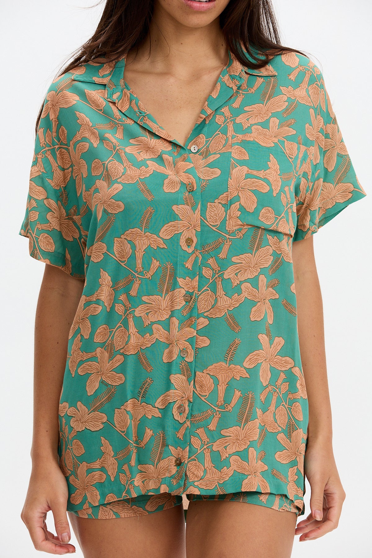benoa shirt dress BENOA Aloha Shirt Dress