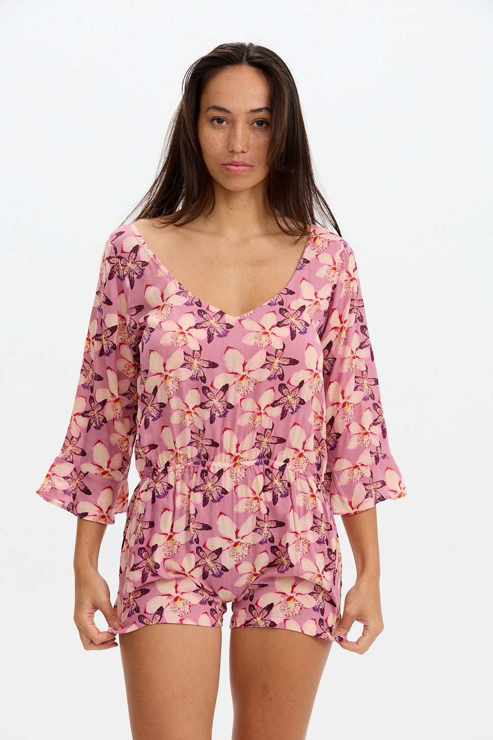 Benoa Swim Baja Romper | Bloom