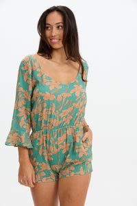 Benoa Swim Baja Romper | Tropics