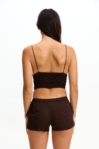 Benoa Swim Sabi Smocked Tank | Coconut