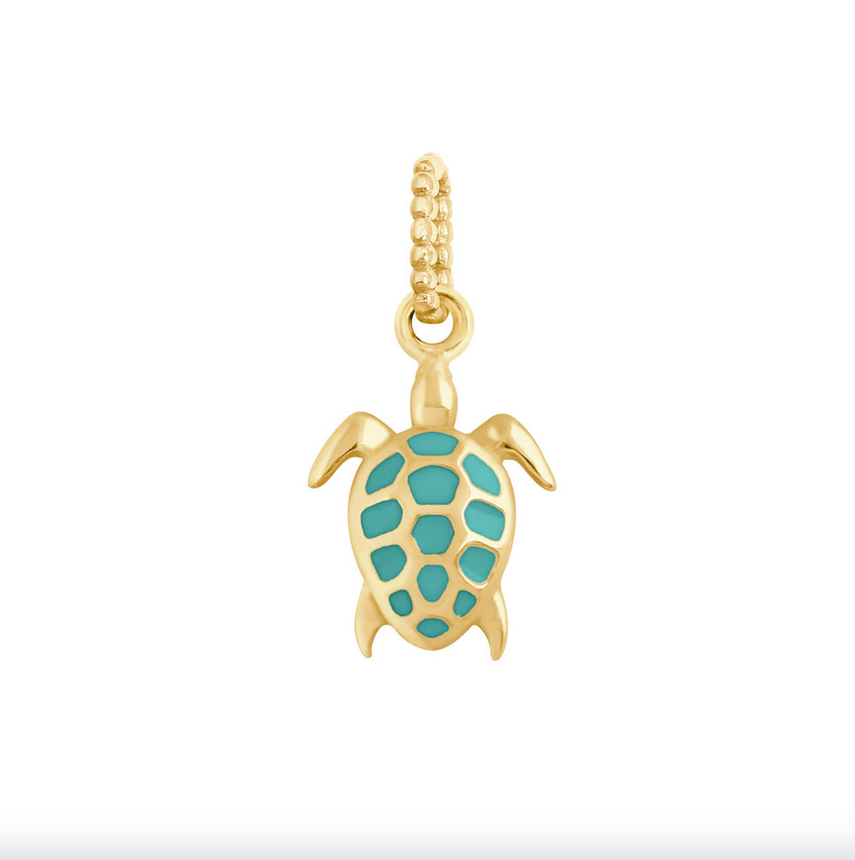 gigiCLOZEAU Turtle  pendant turquoise green (18k YG)