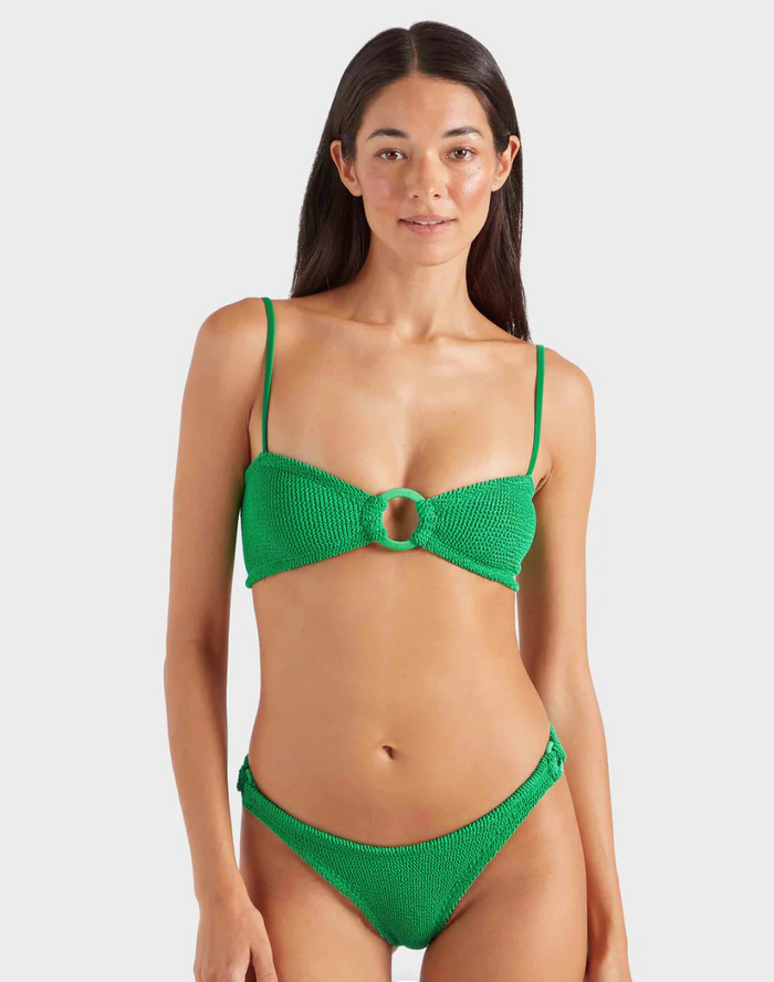 HunzaG Misty Bikini with fabric covered hoops | emerald