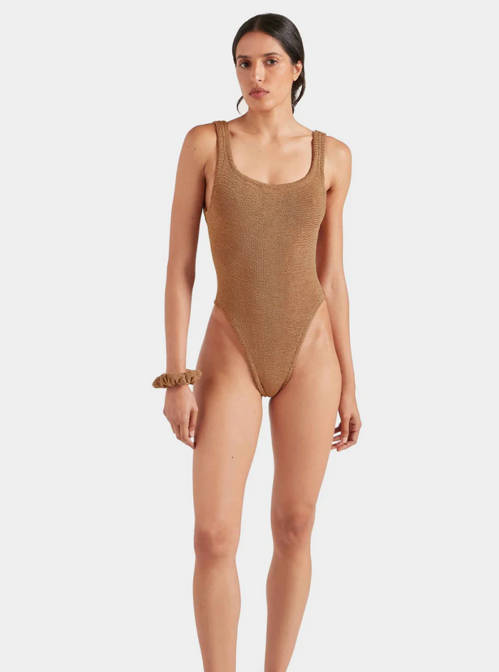 Hunza G Domino One Piece |Metallic Cocoa
