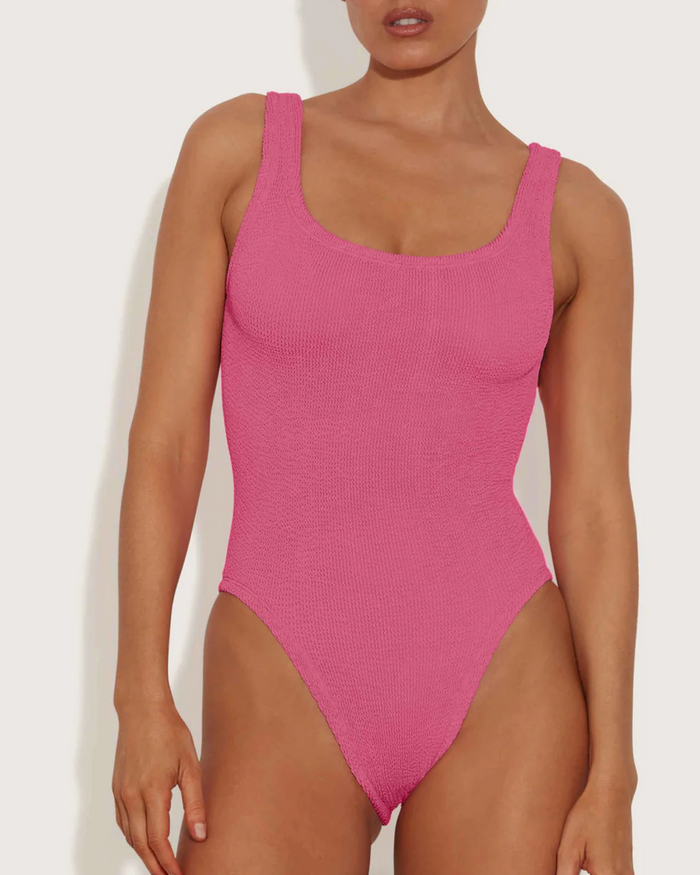 Hunza G Square Neck One Piece | Pink Candy