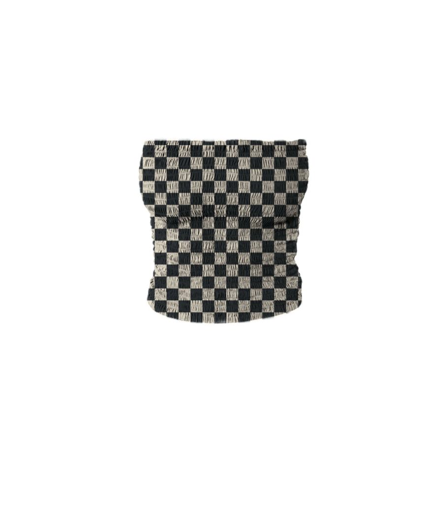 Mai Suki Top- retro check