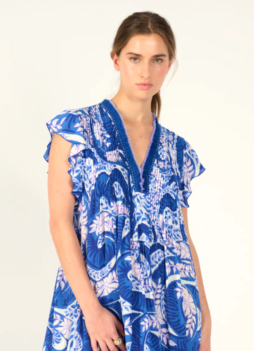 Poupette St. Barth Sasha Dress - Blue Snake