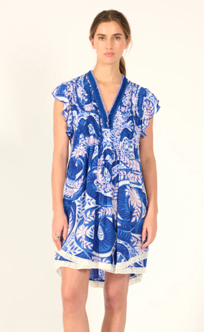 Poupette St. Barth Sasha Dress - Blue Snake
