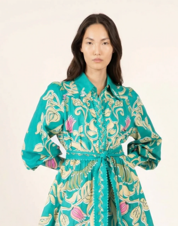 Poupette St. Barths Mini Dress Conti - Turquoise Ritual
