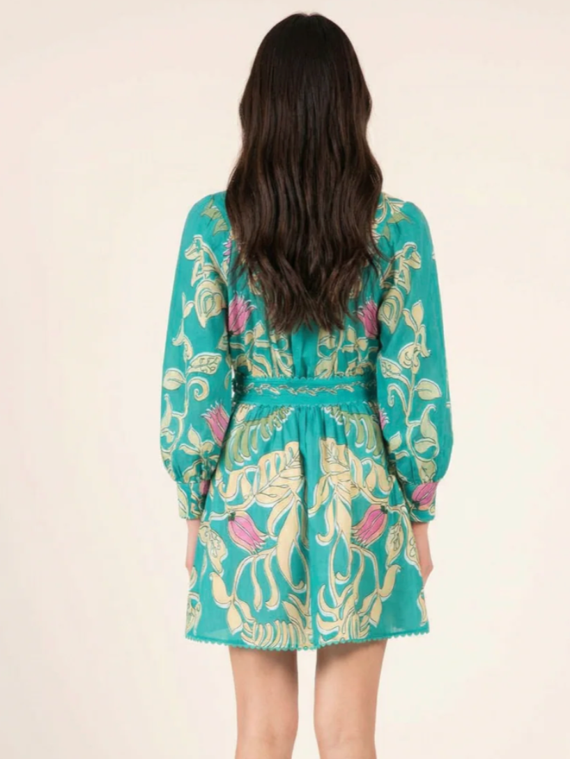 Poupette St. Barths Mini Dress Conti - Turquoise Ritual