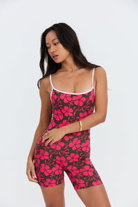 Benoa Swim | Square neck Romper 5" - Pupukea Pink