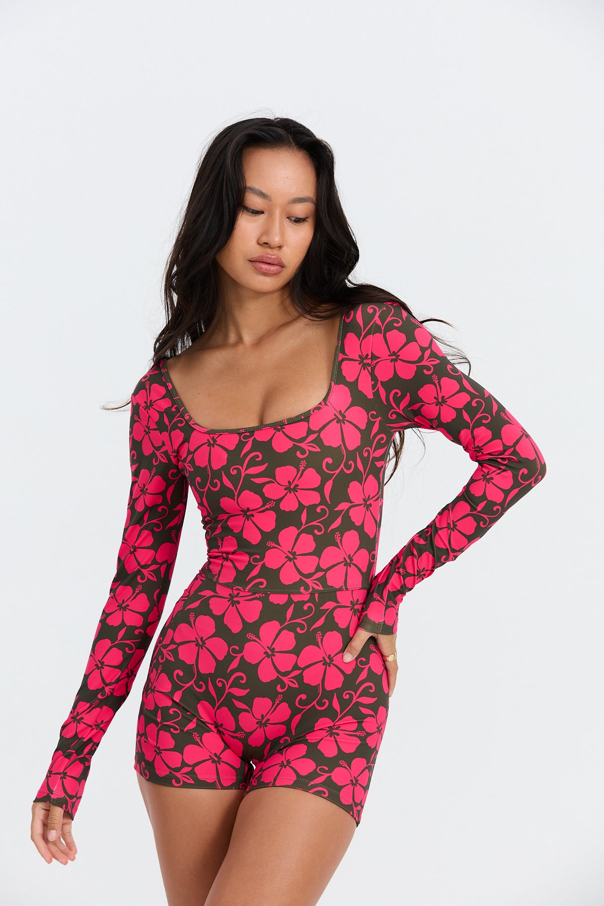 Benoa Swim | Long Sleeve 3" - Pupukea Pink