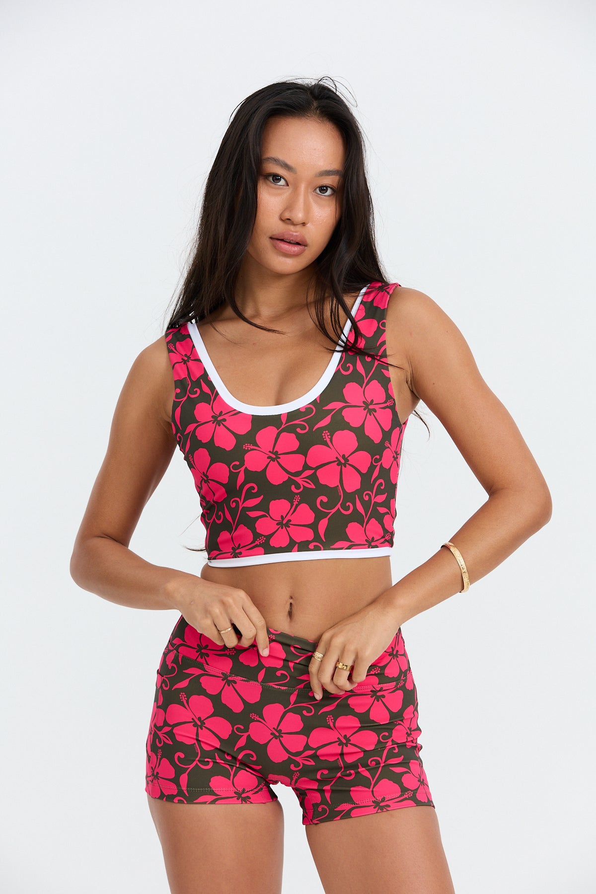 Benoa Swim Layered Tank Top | Pupukea Pink