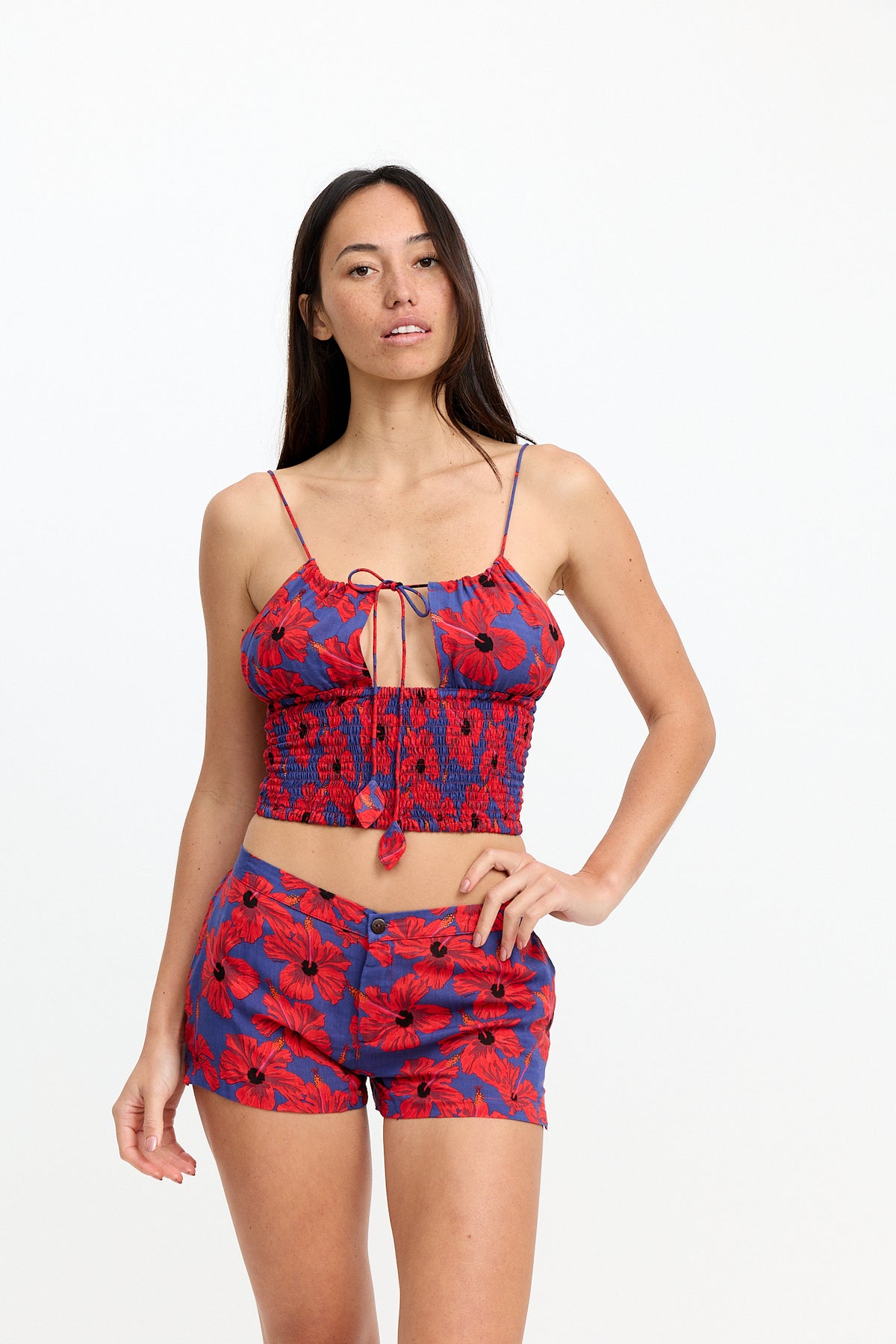 Benoa Swim Sabi Smocked Tank | Velzy