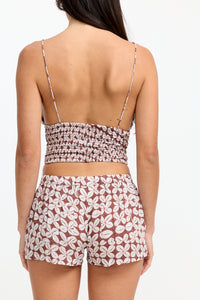 Benoa Swim Sabi Smocked Tank | cowrie basket