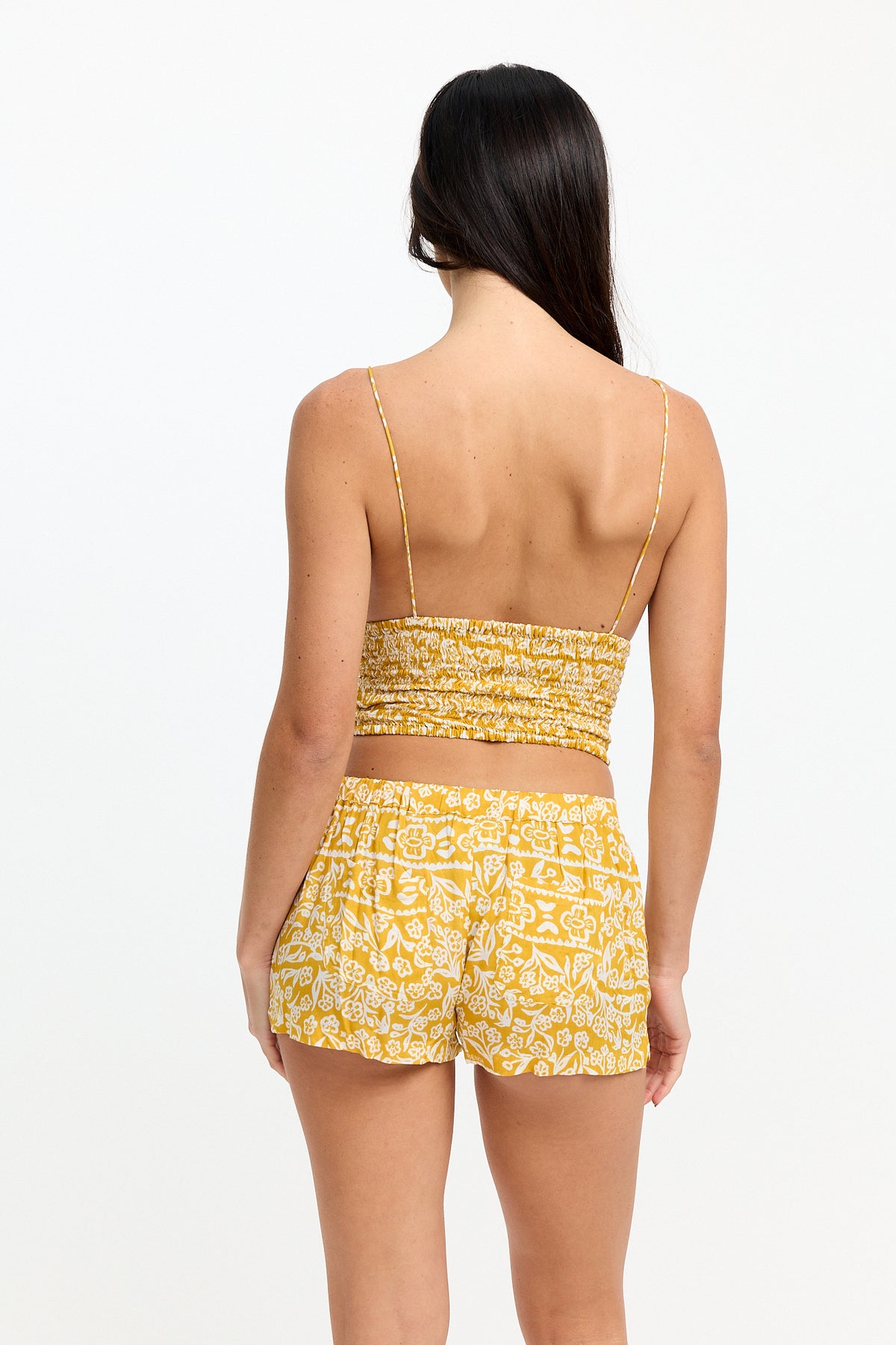 Benoa Swim Sabi Smocked Tank | Goldie