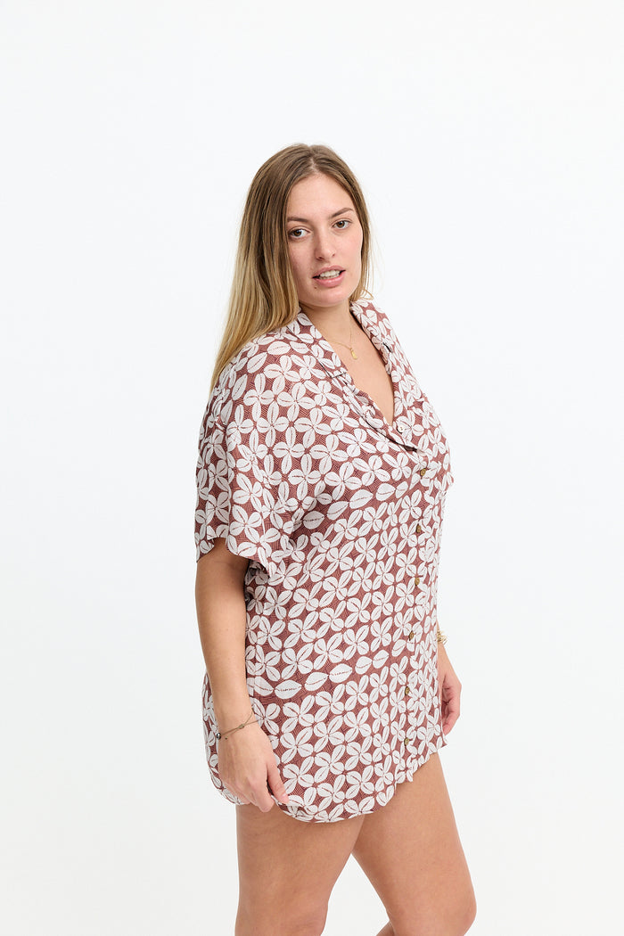 Benoa Swim Aloha Shirt Dress | Cowrie Basket