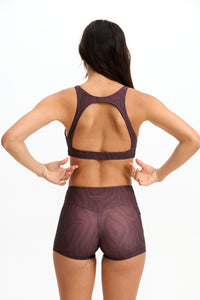 Benoa Swim Active 2.5" Booty Short | Chocolate Zebra