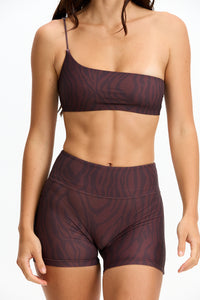 Benoa Swim Active 4" Short | Chocolate Zebra