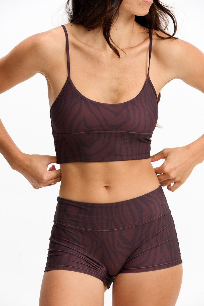 Benoa Swim Active Tank Top | Chocolate Zebra