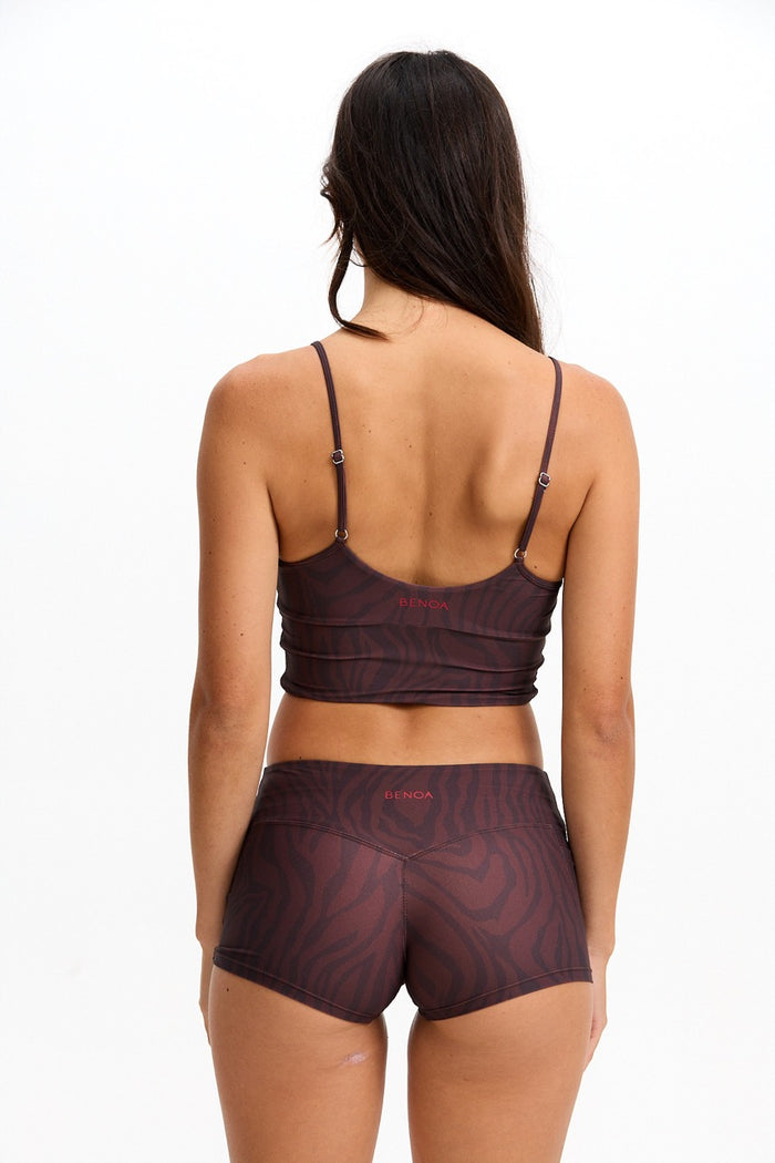 Benoa Swim Low Rise Short | Chocolate Zebra